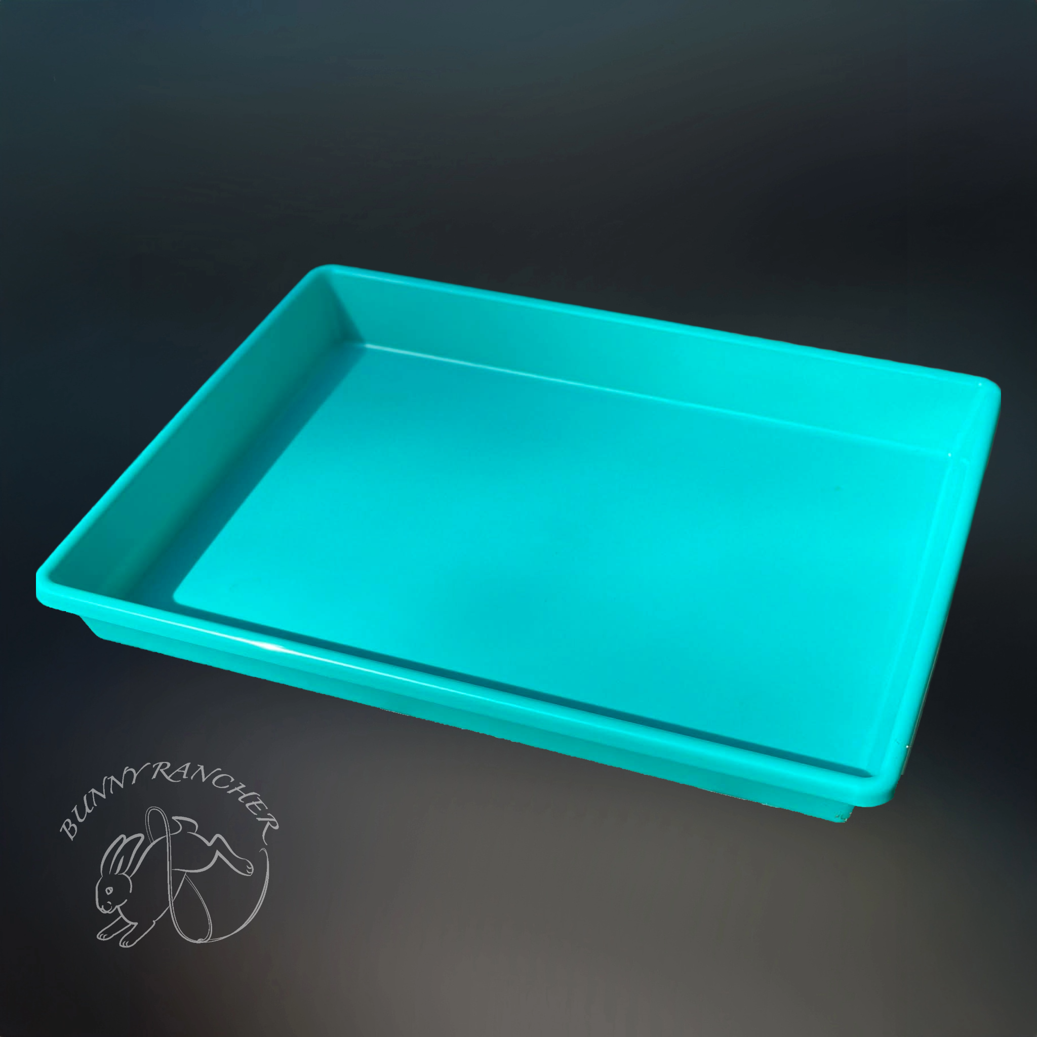 24" x 24" Heavy-Duty Colorful Plastic Rabbit Cage Trays | Easy-Clean Replacement Pans