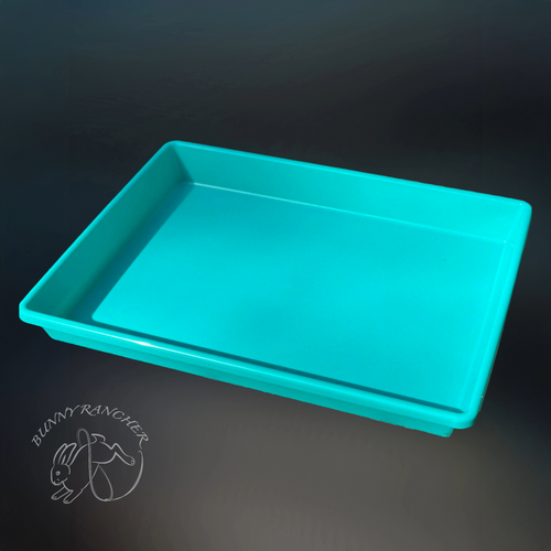Bacs de rechange colorés robustes en plastique pour cages à lapins 24" x 24" | Faciles à nettoyer