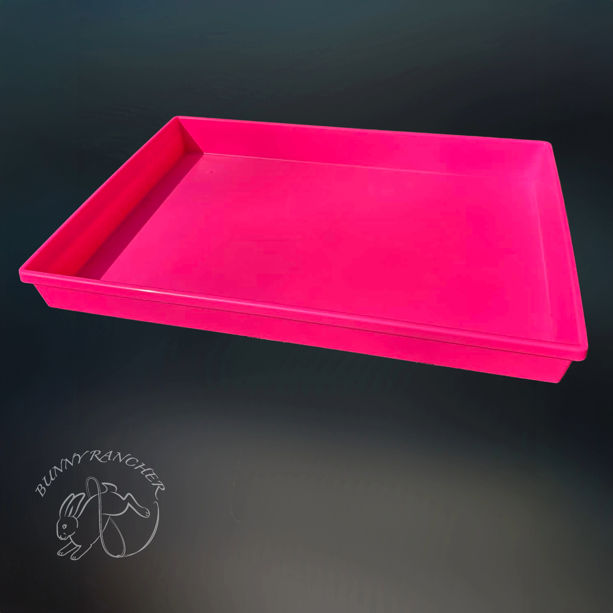 24" x 24" Heavy-Duty Colorful Plastic Rabbit Cage Trays | Easy-Clean Replacement Pans