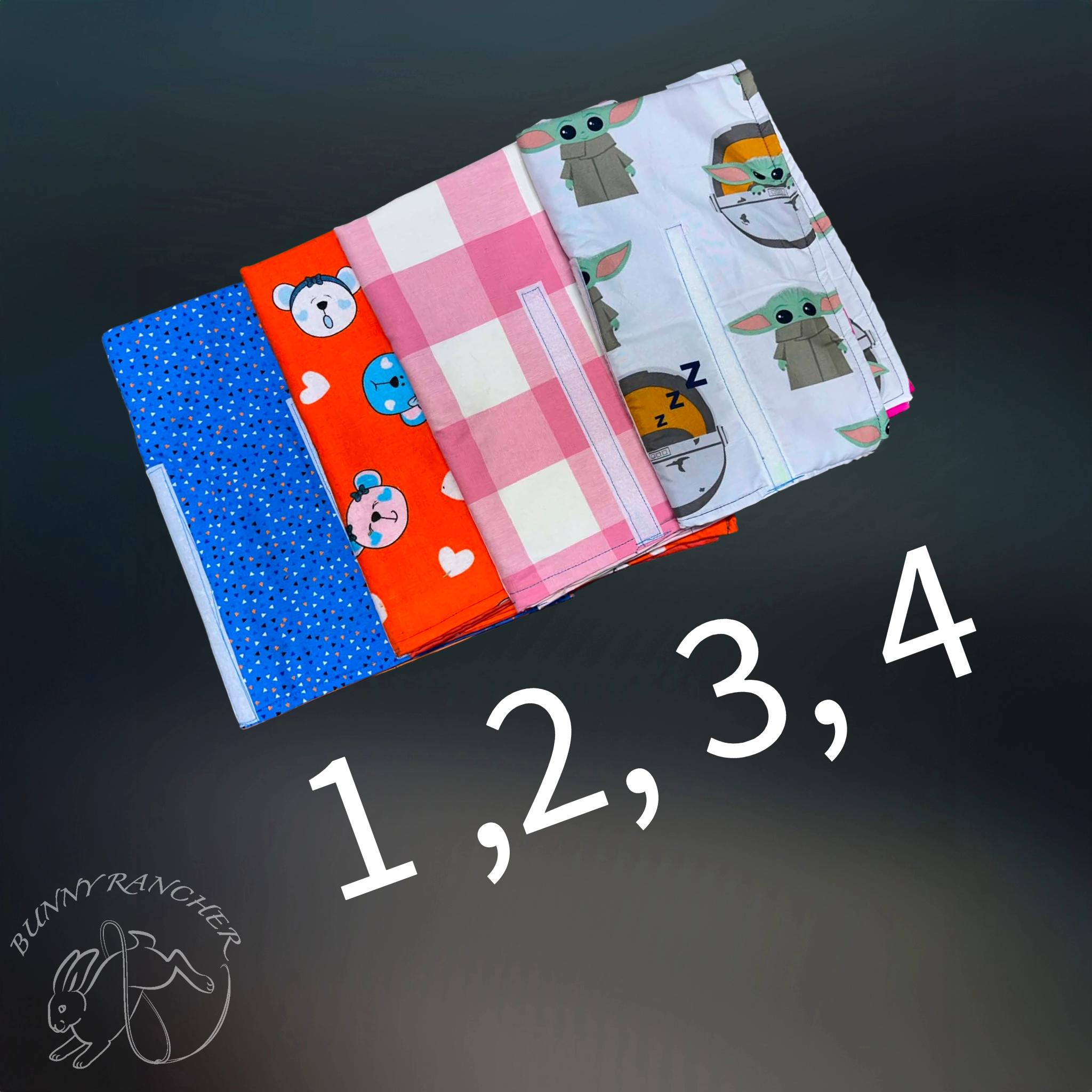 Large Fabric Rabbit Tattoo Restraint Wrap – Assorted Patterns