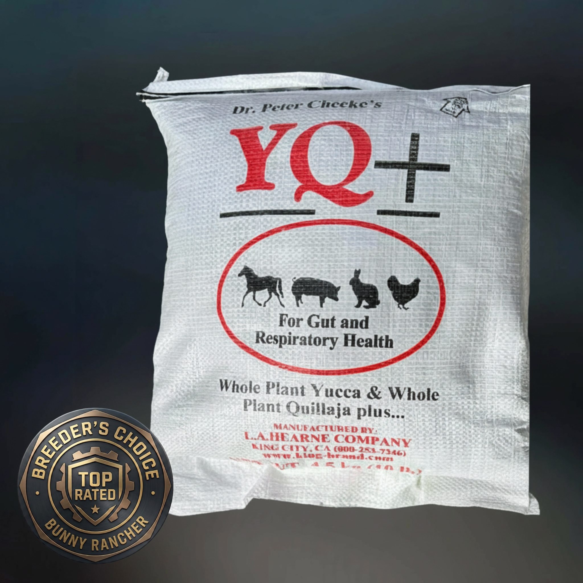 YQ+ du Dr. Peter Cheeke – Supplément avancé pour la santé intestinale et respiratoire des lapins et du petit gibier