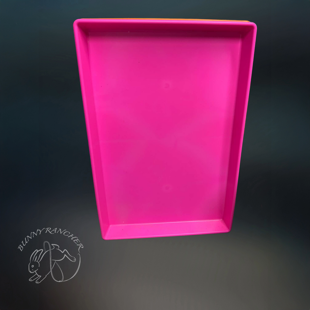 24" x 36" Heavy-Duty Colorful Plastic Rabbit Cage Trays | Easy-Clean Replacement Pans